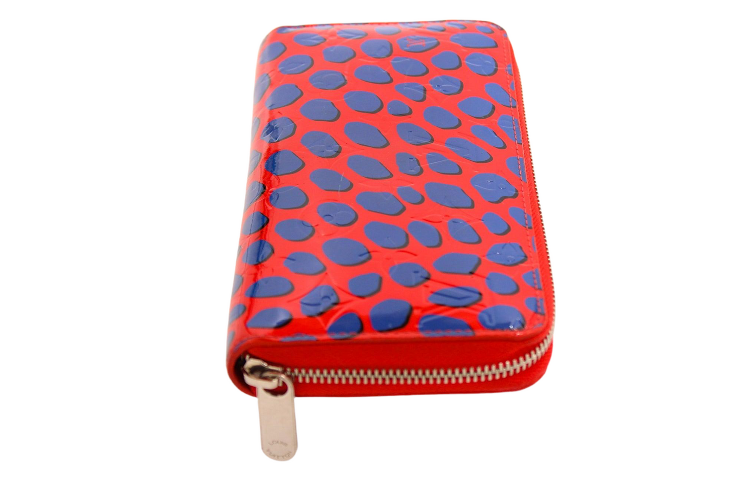 Limitiertes Zippy Long Wallet Jungle Dots Vernis Rot + Blau