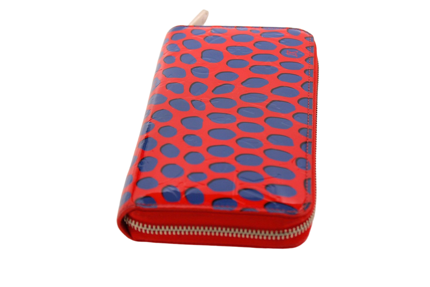 Limitiertes Zippy Long Wallet Jungle Dots Vernis Rot + Blau