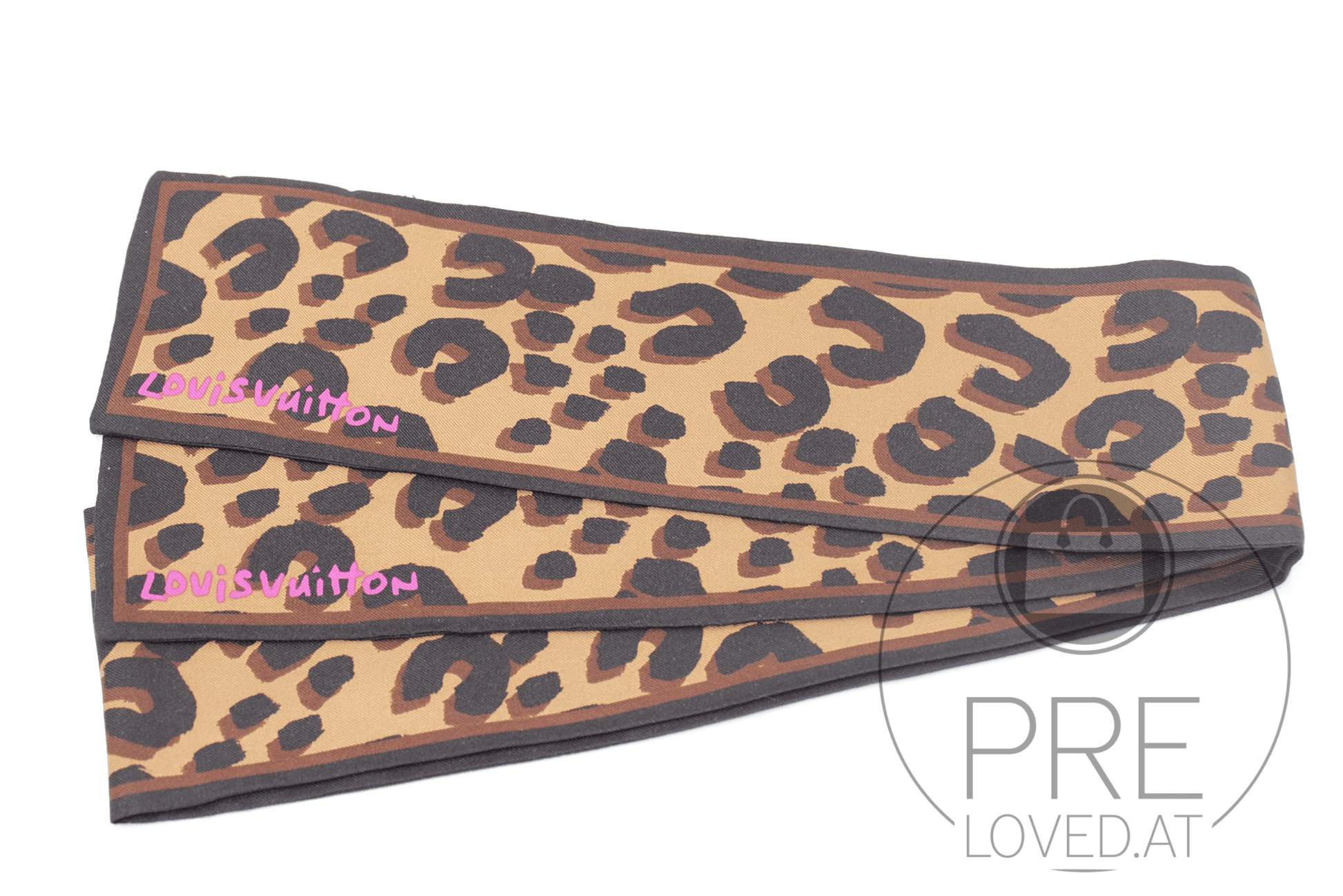 Leopard Bandeau Braun/Marron Seidentuch Twilly - Pre-Loved