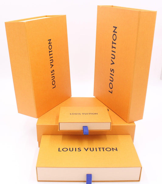 Originale pre-Loved LV Orange Magnet/Schubladen Boxen und Kartons - Pre-Loved