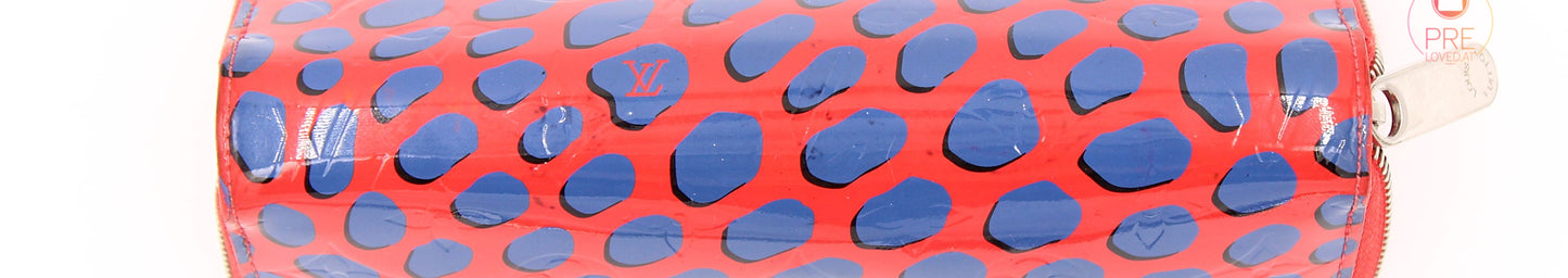 Limited Edition Zippy Wallet Jungle Dots Vernis Red / Blue